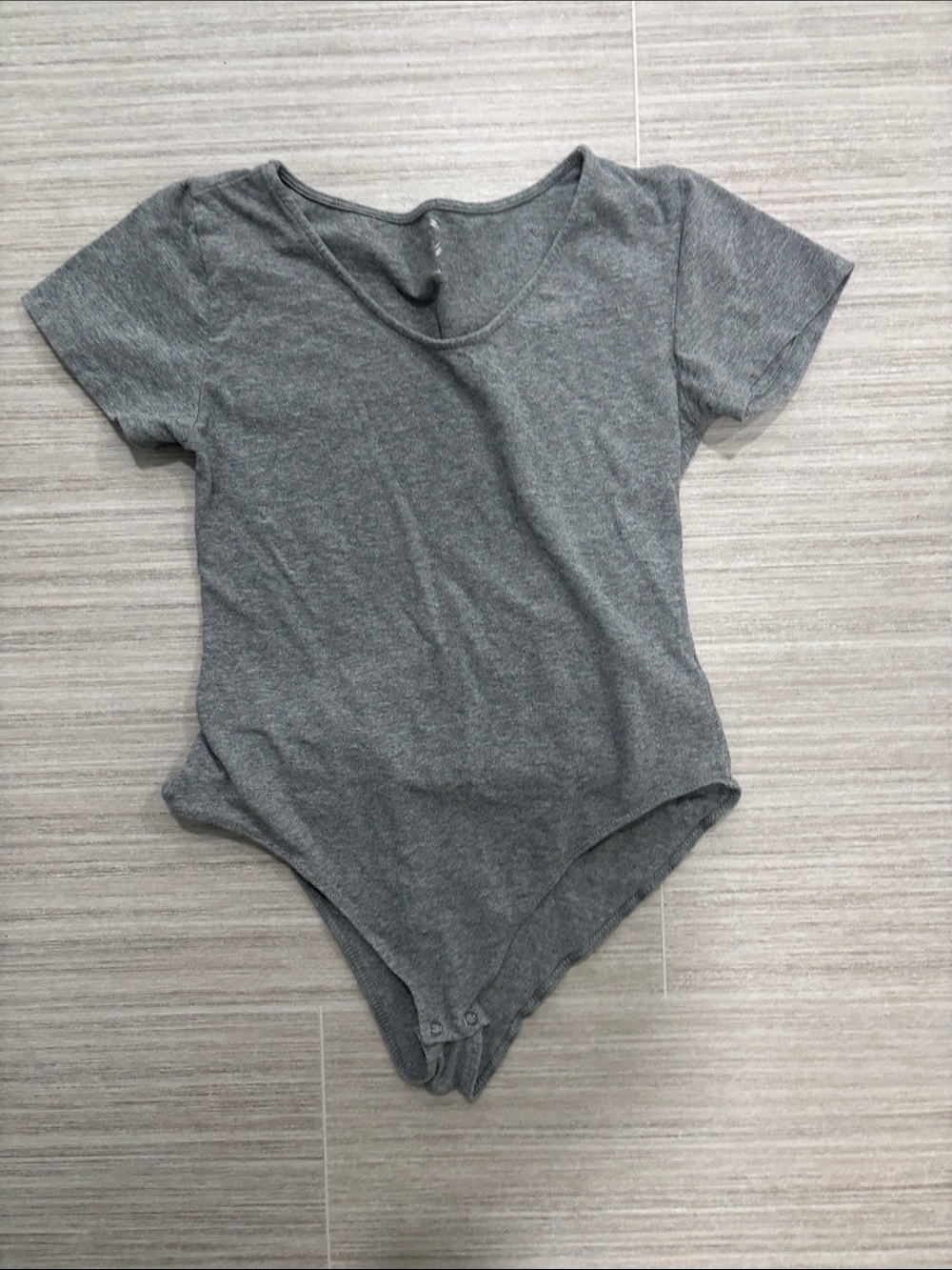 Maurices Gray Short Sleeve Bodysuit